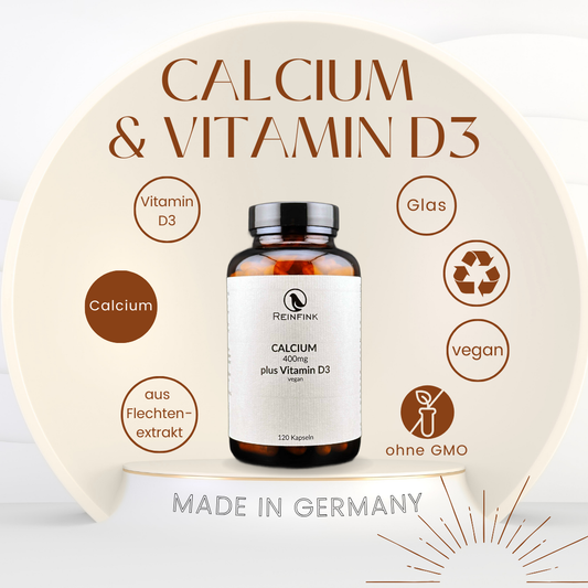 Calcium und Vitamin D3 Kapseln von Reinfink mit Vorteilen