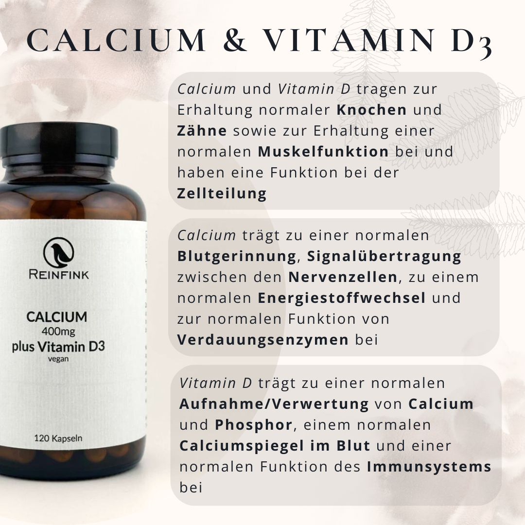 Funktionen von Calcium und Vitamin D für Knochen und Muskeln