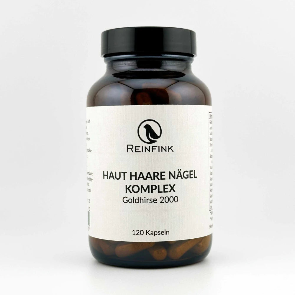 Haut Haare Nägel Kapseln von Reinfink im Braunglas
