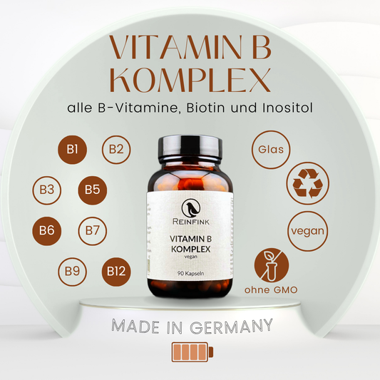 Vitamin B Komplex Kapseln mit allen 8 B Vitaminen von Reinfink