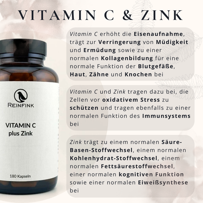 Funktionen von Vitamin C und Zink im Körper für Immunsystem und Zellen