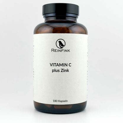 Vitamin C und Zink Kapseln von Reinfink im Braunglas